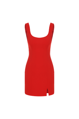 Isadora- U Neck Mini Dress With Front Slit - ILA - Modalova