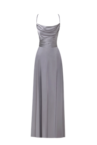 Boudoir silver silk slip dress - Milla - Modalova