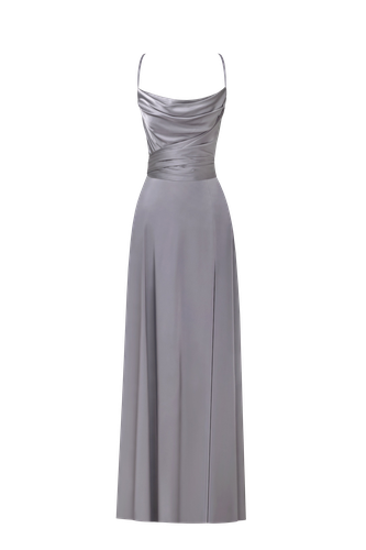 Boudoir silver silk slip dress - Milla - Modalova