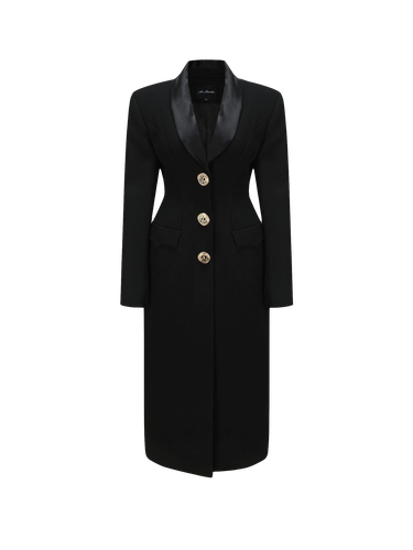 Evie Long Suit Jacket (Black) - Nana Jacqueline - Modalova
