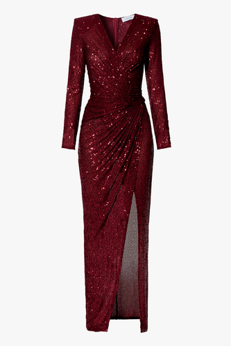 Dress Scarlet Burgundy Sparkle - XS - Maxi dresses - HALEWSKI - Modalova