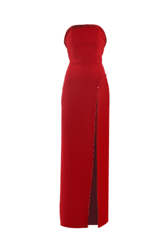 Red buttoned crystal dress - Compte Spain - Modalova