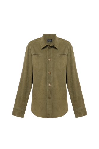 Suede khaki shirt - A.M.G - Modalova