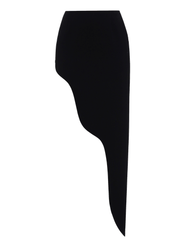 Wavy Asymmetric Hem Maxi Skirt - NDS The Label - Modalova