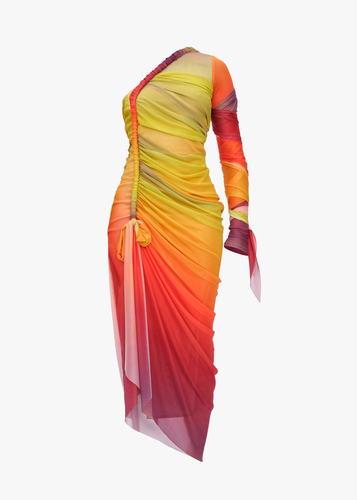 TURI MESH DRESS - ADWA MULTI PRINT - L - Midi dresses - Andrea Iyamah - Modalova
