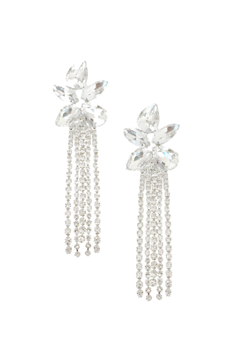 Lily Crystal Flower Earring - THE GALA - Modalova