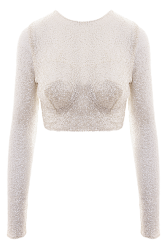 Sequins Crop Top - Aureliana - Modalova