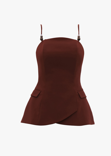 VARU TOP - CINNAMON - L - Short sleeve tops - Andrea Iyamah - Modalova