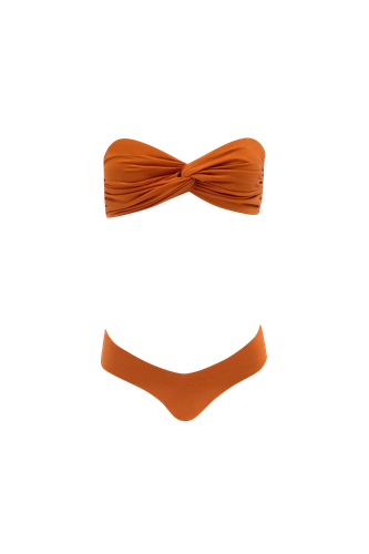 Wave Bikini in Tangerine - Bottom - Sara Cristina - Modalova