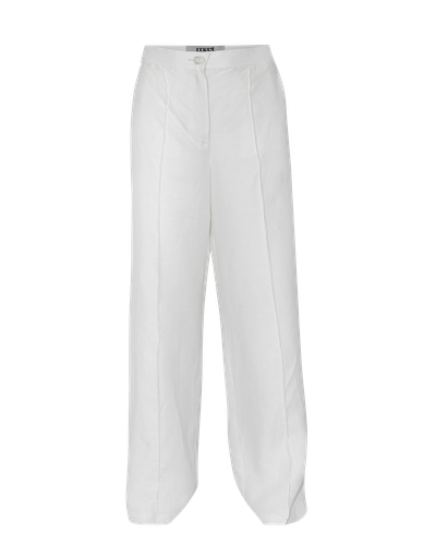 PRIMROSE White Linen Straight-Leg Pants - MAET - Modalova