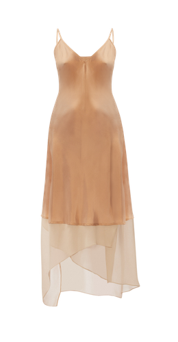 Strap Dress Elongated - Beige - Gemme Collective - Modalova