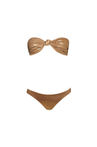 Marina Bikini in Gold - Bottom - Sara Cristina - Modalova
