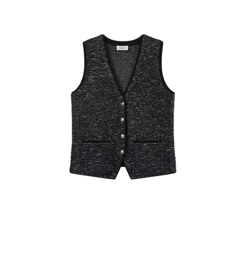 BOUCLÉ JACQUARD WAISTCOAT - CRUSH Collection - Modalova