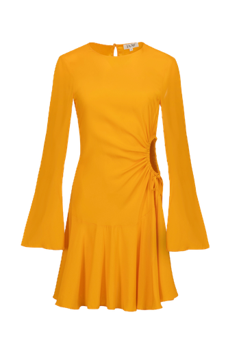 Cutout Silk Dress in Tangerine - JAAF - Modalova
