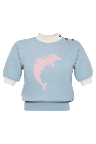 Dolphin Knitted Top - KEBURIA - Modalova