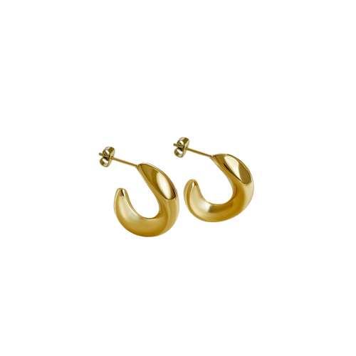 The Gold Juliet Curved Hoop Earrings - Anisa Sojka - Modalova