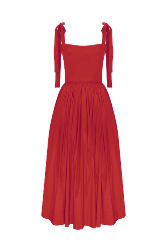 Sibby Midi Dress in Rouge - Nazli Ceren - Modalova