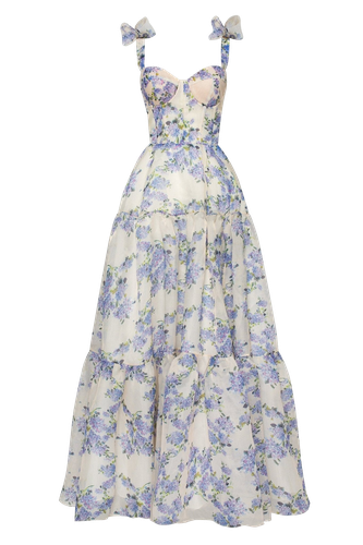 Hydrangea Tender floral maxi tie-strap dress - Milla - Modalova