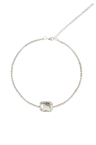 Luna Crystal White Necklace - THE GALA - Modalova