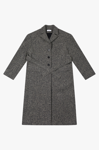 WOOL-BLEND TEXTURED LONG COAT - M - Wool coats - YIBRI - Modalova