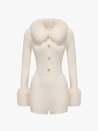 Natalia Fur Jumpsuit - M - Playsuits - Nana Jacqueline - Modalova