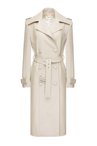 Faux Leather Coat - Janashia - Modalova
