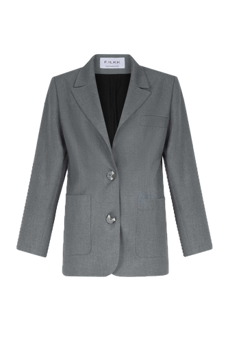 Grey Oversize Jacket - F.ILKK - Modalova