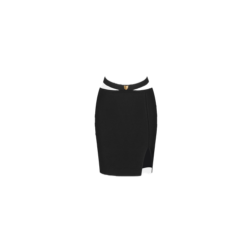 Black iconic panther mini skirt - Daniele Morena - Modalova