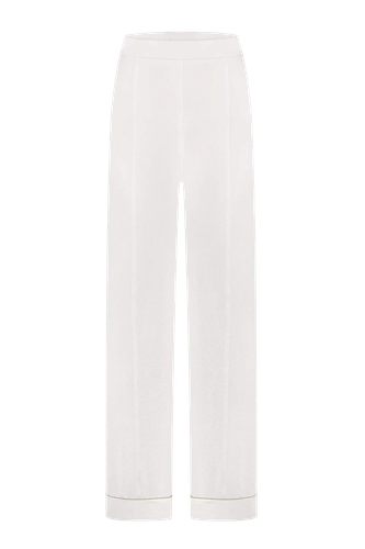 Viscose flared trousers - Total White - Modalova