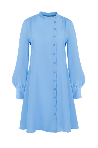 Asymmetric silk dress in Sky Blue - JAAF - Modalova