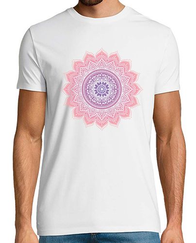 Camiseta Hombre Manga Corta hermoso mandala rosa y morado laTostadora - latostadora.com - Modalova