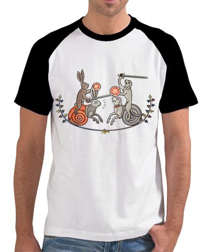 Camiseta Marginalia Medieval Conejo contra Perro - latostadora.com - Modalova