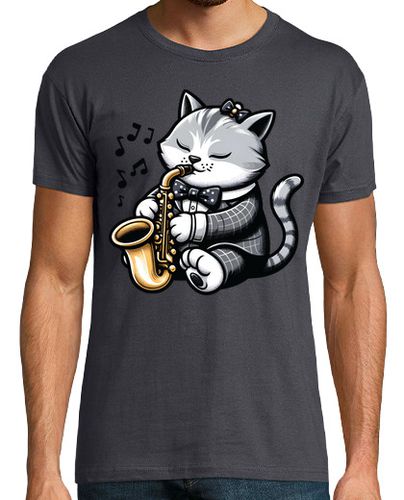 Camiseta gato tocando el saxofón laTostadora - latostadora.com - Modalova