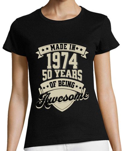 Camiseta mujer hecho en 1974 50 años cumpleaños laTostadora - latostadora.com - Modalova