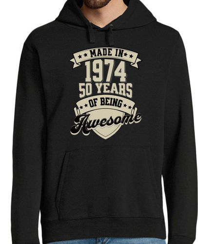 Sudadera Con Capucha Para Hombre hecho en 1974 50 años cumpleaños laTostadora - latostadora.com - Modalova