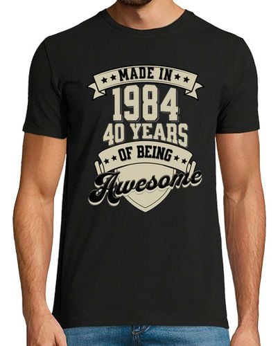 Camiseta Hombre Manga Corta hecho en 1984 40 años cumpleaños laTostadora - latostadora.com - Modalova