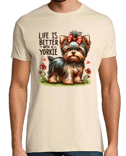 Camiseta la vida es mejor con un yorkie amante d laTostadora - latostadora.com - Modalova