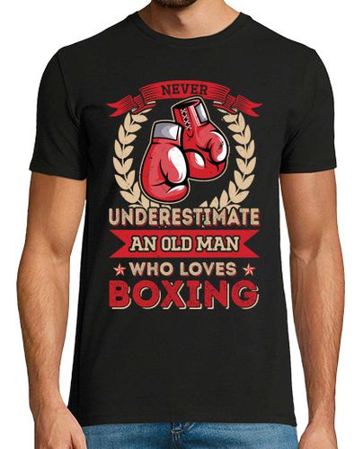 Camiseta el boxeador nunca subestime a un anciano que ama el boxeo - latostadora.com - Modalova