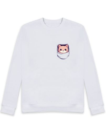 Sudadera Sin Capucha Unisex Gatito asomado al bolsillo laTostadora - latostadora.com - Modalova