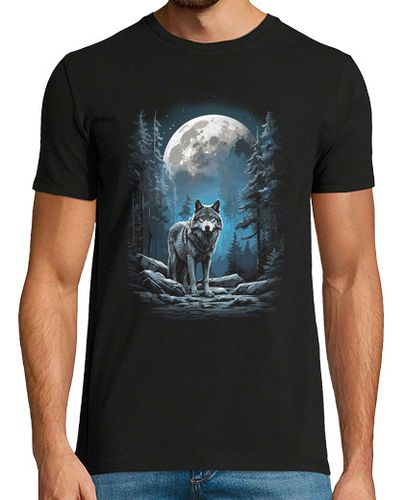 Camiseta lobo solitario y la luna - latostadora.com - Modalova