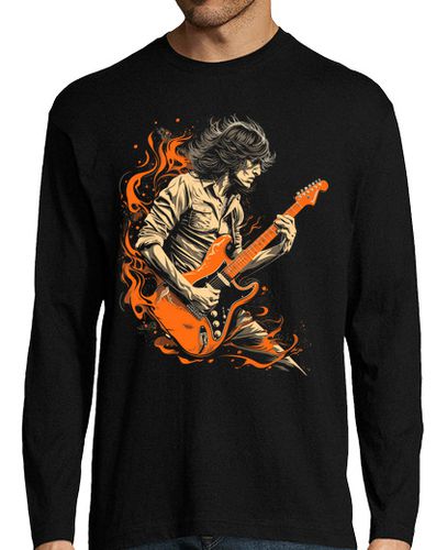 Camiseta Hombre Manga Larga Love Rock And Roll 003 laTostadora - latostadora.com - Modalova