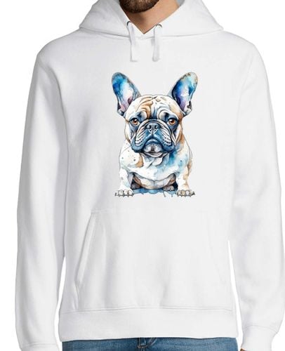 Sudadera Con Capucha Para Hombre lindo diseño de bulldog francés acuarel laTostadora - latostadora.com - Modalova