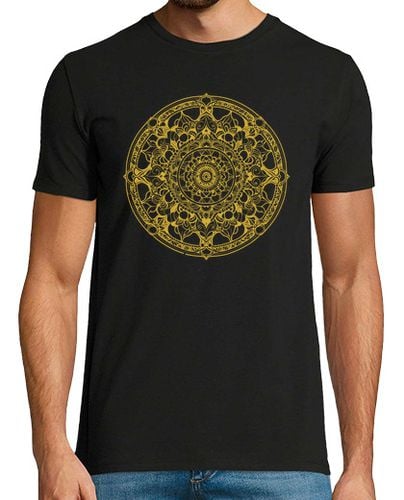 Camiseta Hombre Manga Corta diseño de mandala en oro laTostadora - latostadora.com - Modalova