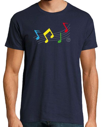 Camiseta NOTAS MUSICALES COLOR - latostadora.com - Modalova