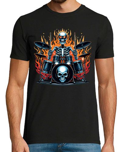 Camiseta Hombre Manga Corta divertido esqueleto baterista amante de laTostadora - latostadora.com - Modalova