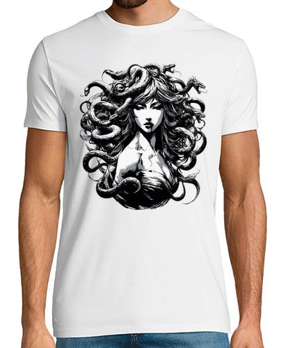 Camiseta Hombre Manga Corta retrato de tinta de medusa laTostadora - latostadora.com - Modalova