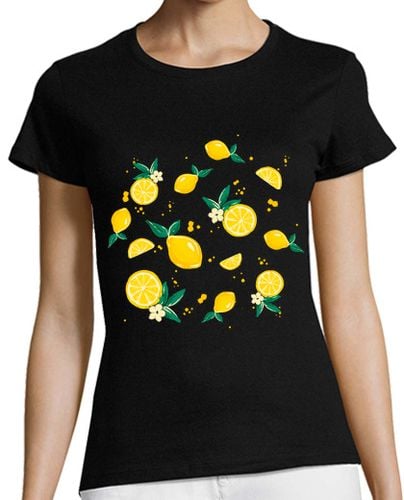 Camiseta Mujer Manga Corta abanico de frutas fruta de limón laTostadora - latostadora.com - Modalova