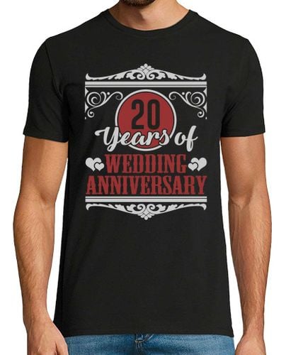 Camiseta Hombre Manga Corta 20 años de aniversario de boda laTostadora - latostadora.com - Modalova