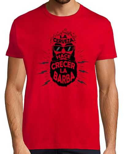 Camiseta Barba Hipster Cerveza - latostadora.com - Modalova