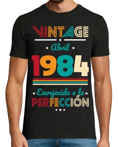 Camiseta 40 Cumpleanos Vintage Abril 1984 laTostadora - latostadora.com - Modalova